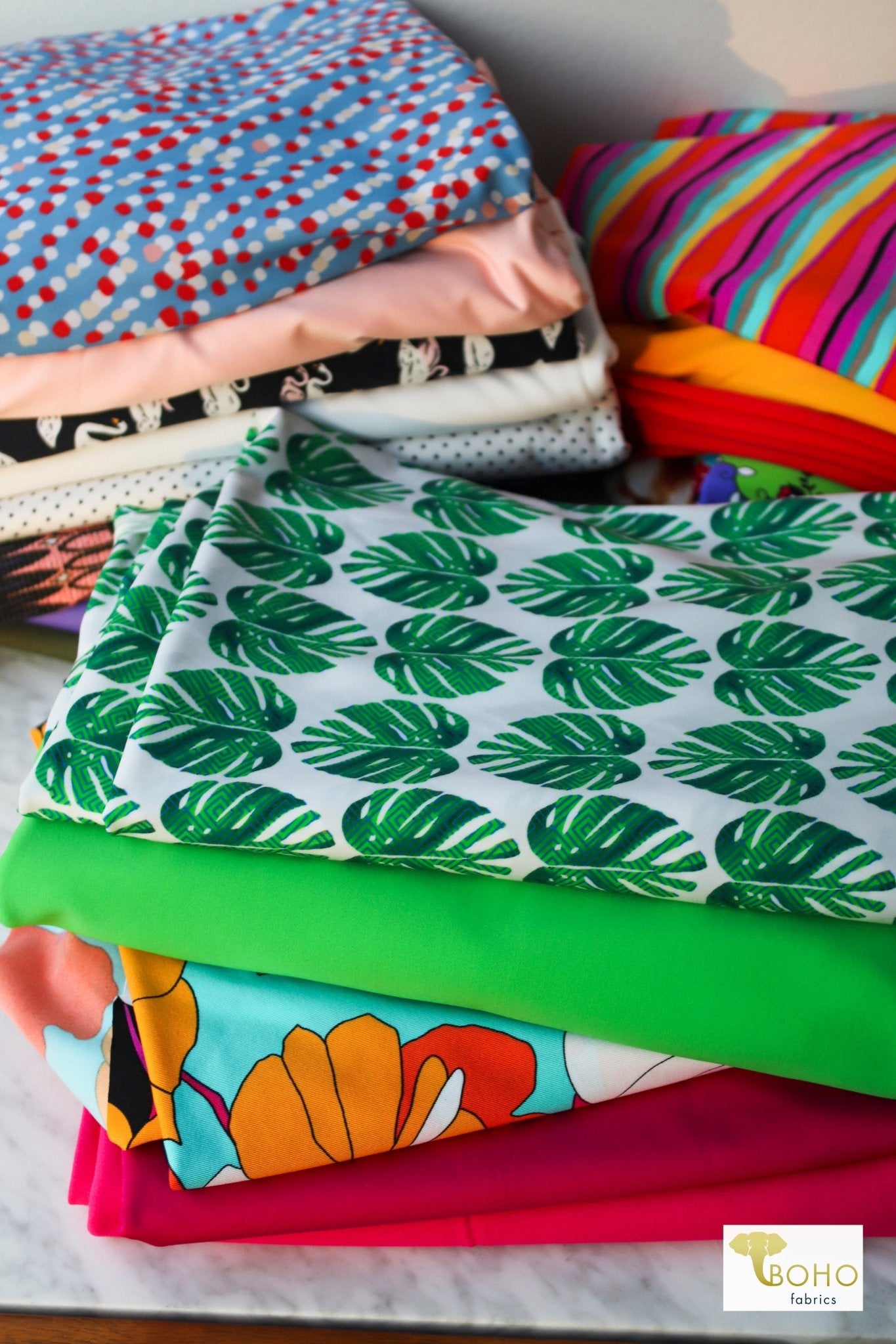 05/22/2024 Fabric Happy Hour! Green Palms, Swim Bundle! - Boho Fabrics - Fabric Bundles