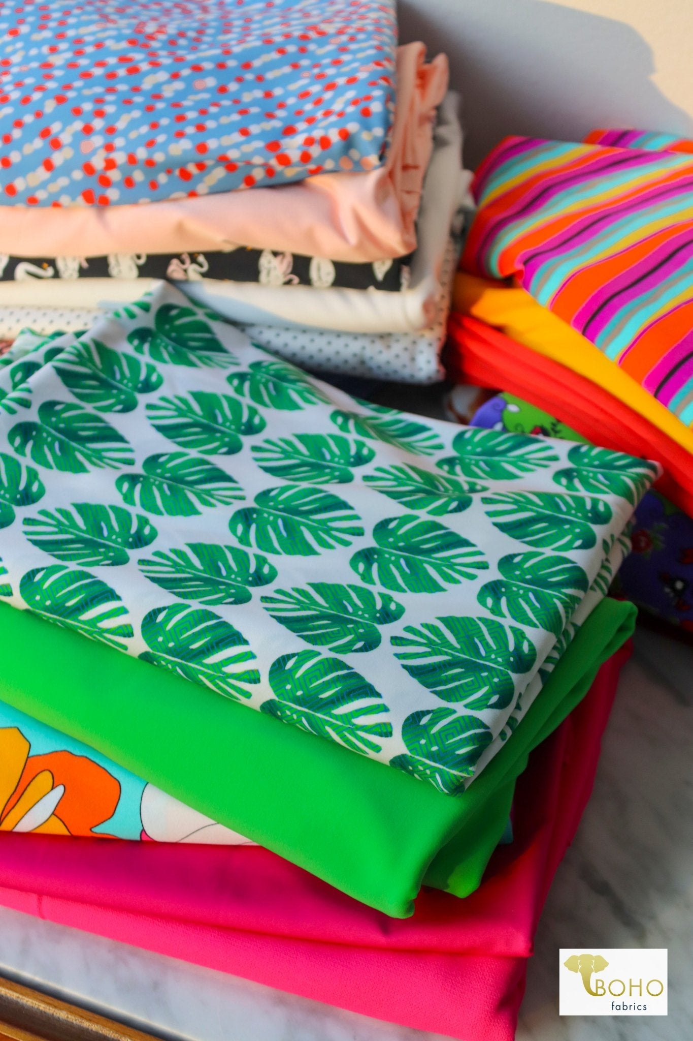 05/22/2024 Fabric Happy Hour! Green Palms, Swim Bundle! - Boho Fabrics - Fabric Bundles