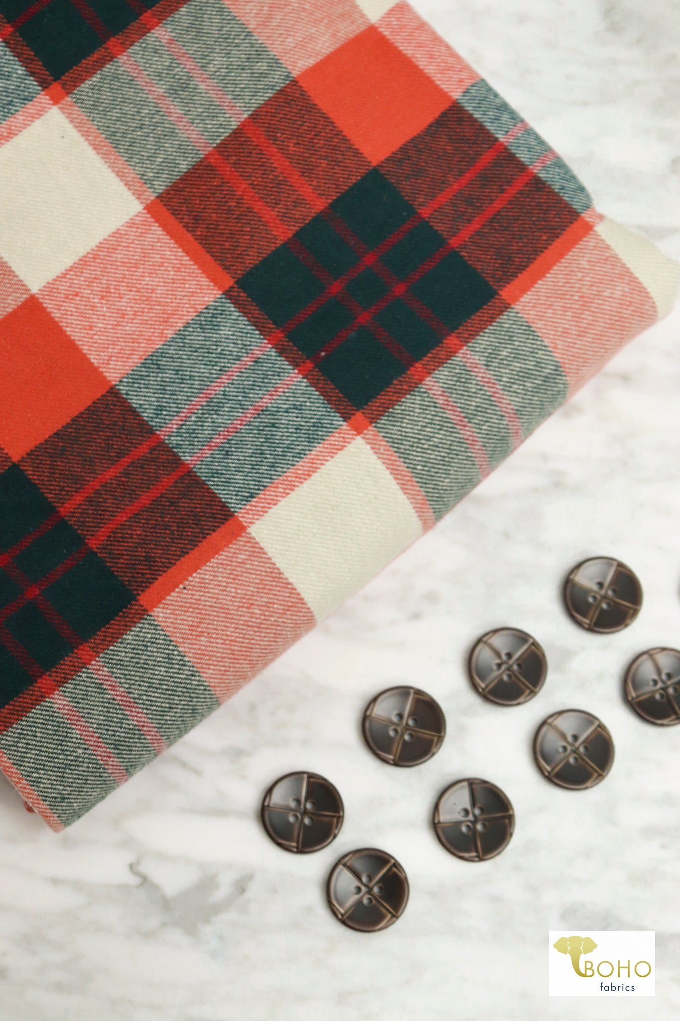 10/08/2024 Fabric Happy Hour! Shacket Bundle - Rudolph Plaid. - Boho Fabrics - 