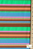 2 Yard & 3 Yard Precuts! Palm Springs Stripes, Athletic Knit Fabric. - Boho Fabrics - Athletic Knit Fabric