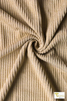 2 Yard & 3 Yard Precuts! Stone Ruffle, Rib Knit Fabric - Boho Fabrics - Rib Solid, Knit Fabric