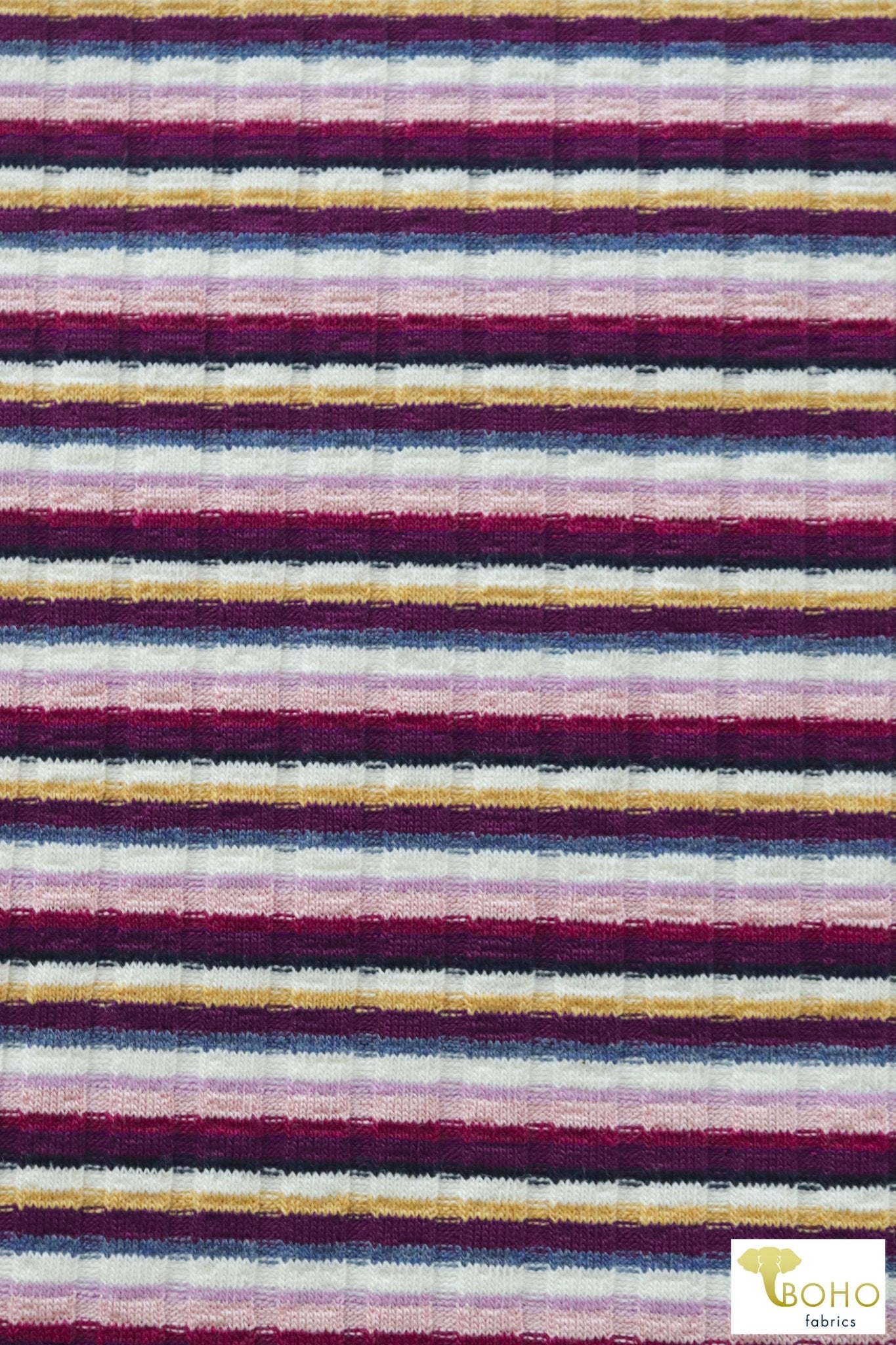 Adalyn Stripes, Rib Knit. RIB-126 - Boho Fabrics