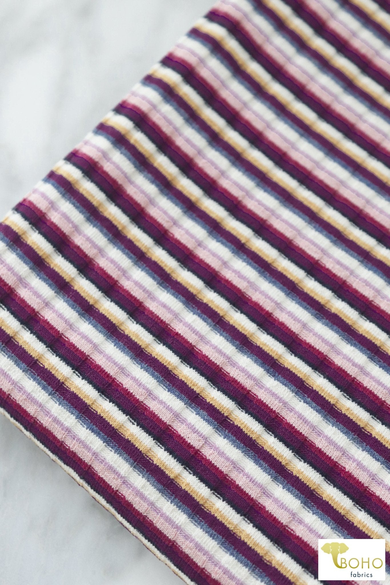 Adalyn Stripes, Rib Knit. RIB-126 - Boho Fabrics