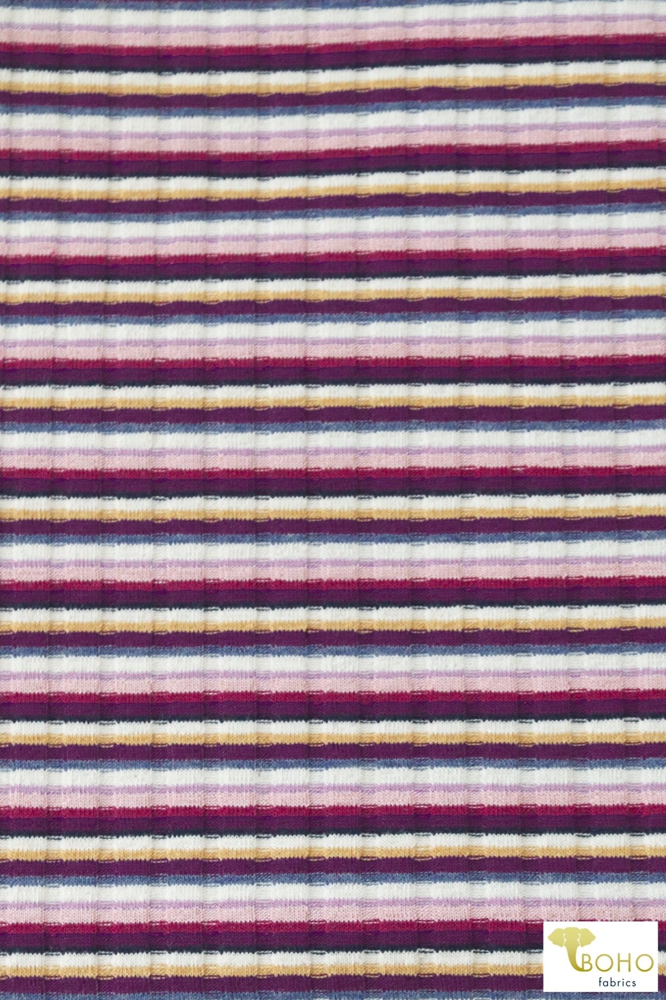 Adalyn Stripes, Rib Knit. RIB-126 - Boho Fabrics