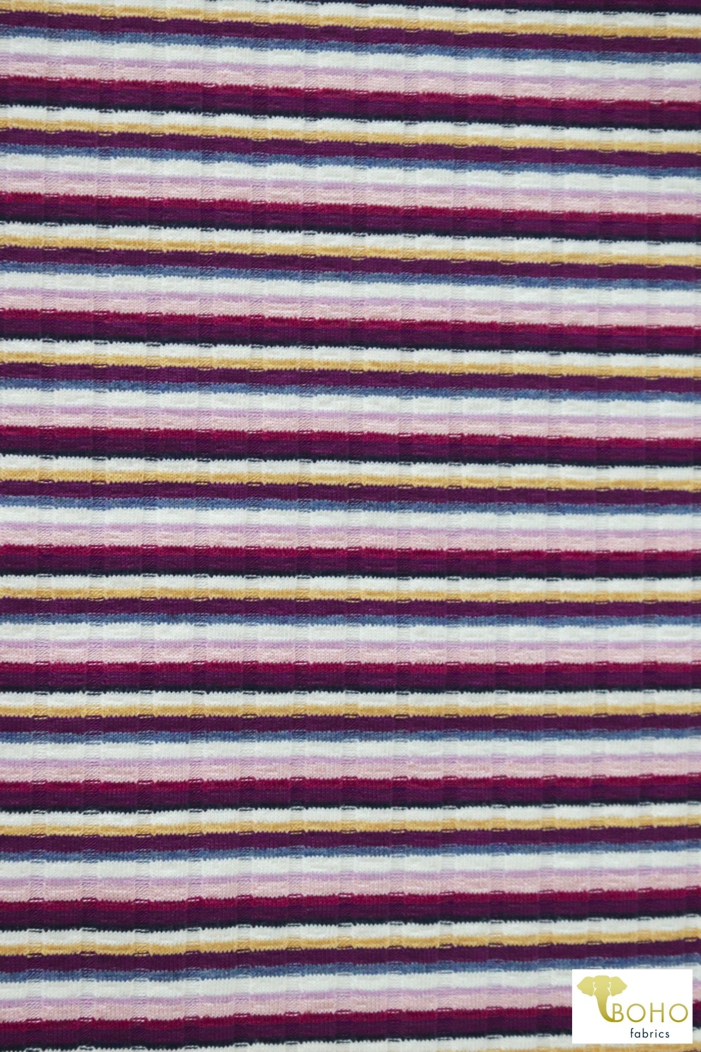 Adalyn Stripes, Rib Knit. RIB-126 - Boho Fabrics