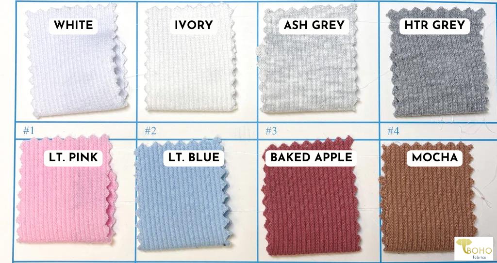 Baked Apple! 2x1 Rib Knit, CUFF. SOLD BY THE HALF YARD (PRE - ORDER) - Boho Fabrics - Knit Fabric