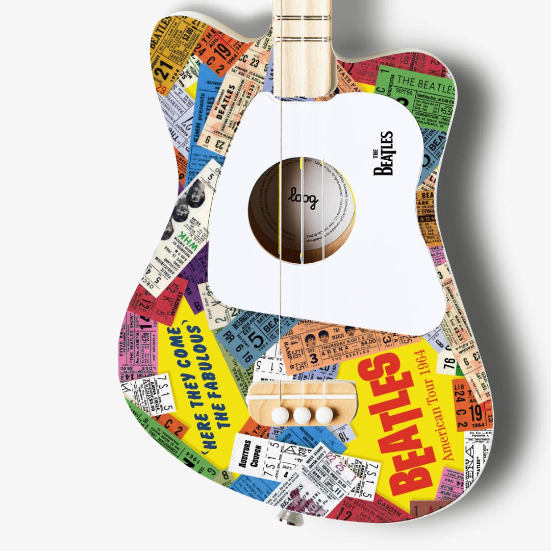 Beatles + loog mini guitar - Boho Fabrics - Musical Instruments for Kids