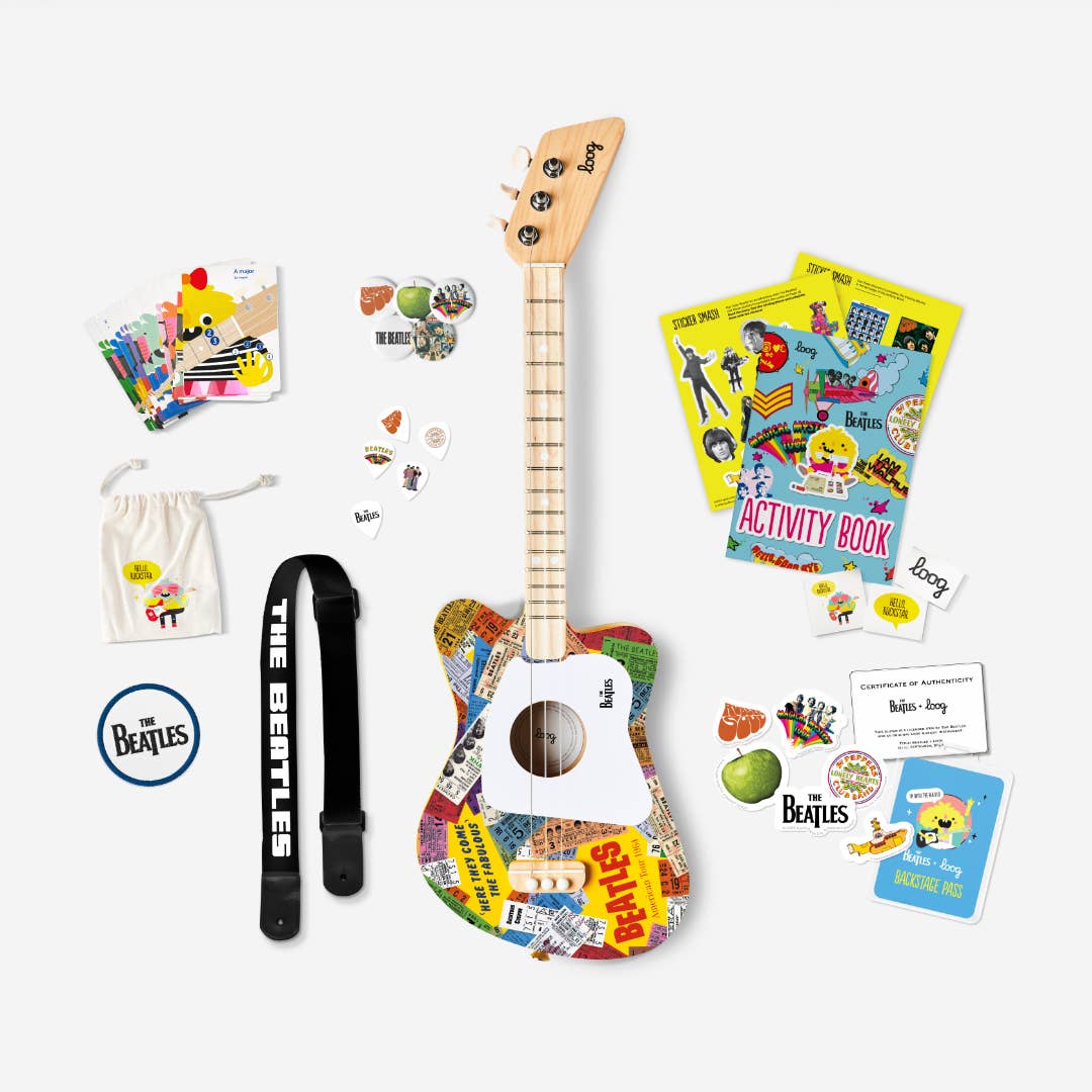 Beatles + loog mini guitar - Boho Fabrics - Musical Instruments for Kids