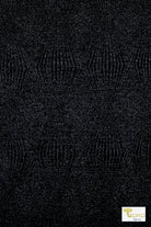 Black Diamonds in the Disco Sky, Lurex Knit Fabric - Boho Fabrics - Special Occasion Fabric