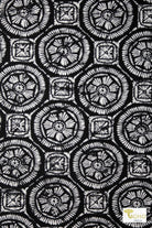 Black Medallions, Athletic Knit Bundle : CM - ATHL - 01 - Boho Fabrics - Fabric Bundles