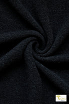 Black, Sweater Knit Fabric - Boho Fabrics - Sweater Solids, Knit Fabric