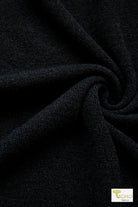 Black, Sweater Knit Fabric - Boho Fabrics - Sweater Solids, Knit Fabric