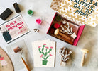 Blooming Cactus Wood Block Printing kit - Boho Fabrics - 