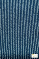 Blue, 2 - Tone, Rib Knit Fabric - Boho Fabrics - Rib Solid, Knit Fabric