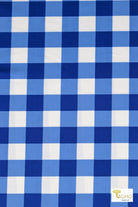 Blue Gingham, Swim Knit Fabric - Boho Fabrics - Swim Knit, Printed Fabric