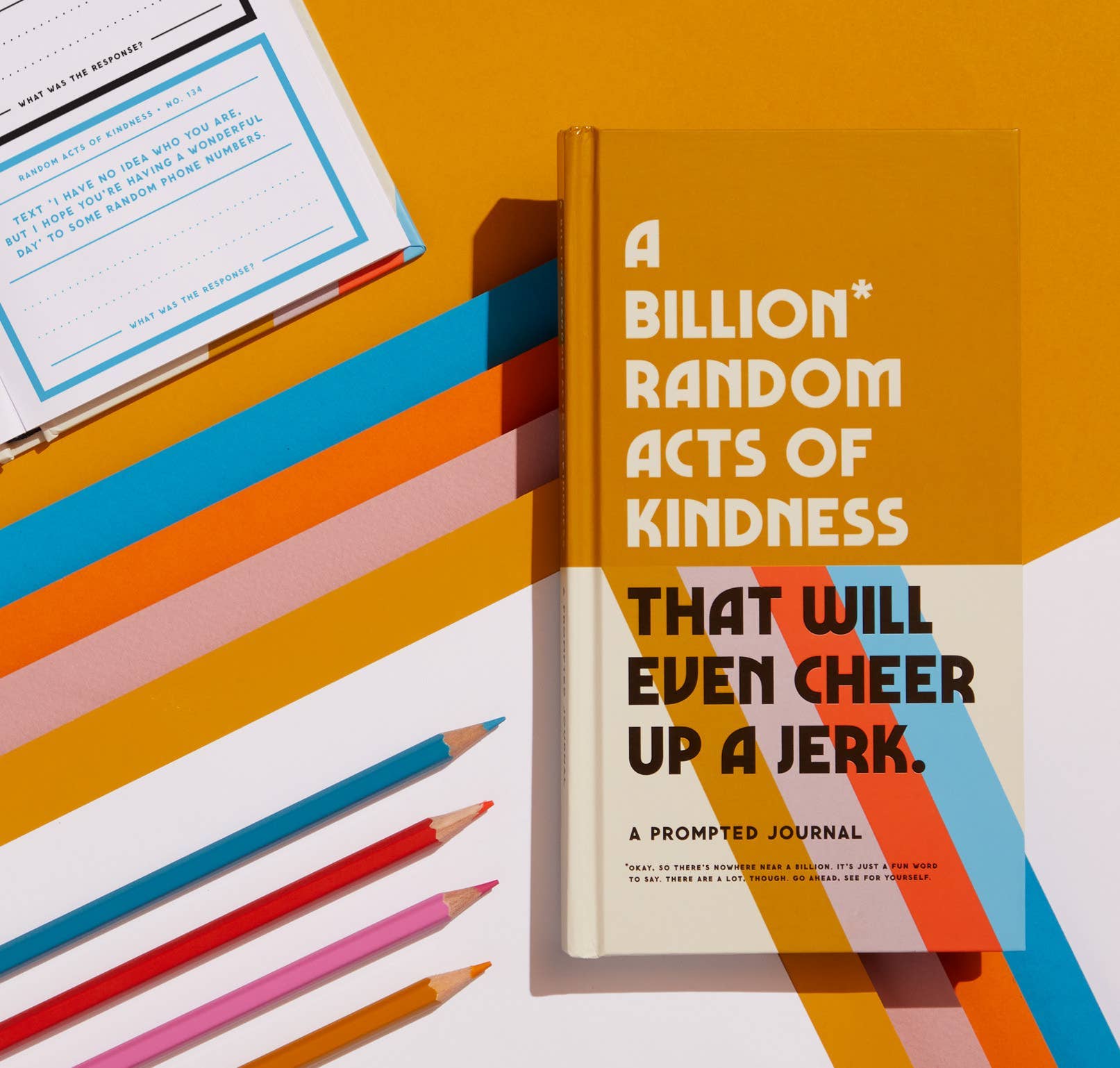 Brass Monkey A Billion Random Acts of Kindness Prompted Journal. (Pre - Order) - Boho Fabrics - 