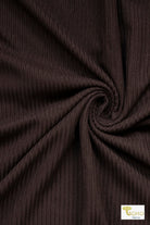 Brown Yummy, Rib Knit Fabric - Boho Fabrics - Rib Solid, Knit Fabric