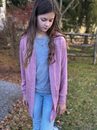 Cable Sweater Knit Fabric in Mauve - Boho Fabrics - Sweater Solids, Knit Fabric