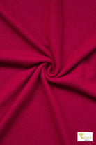 Cherry Red, Brushed Sweater Knit Fabric - Boho Fabrics - Sweater Solids, Knit Fabric