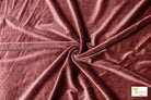 Chocolate Rose, Stretch Velvet Knit Fabric - Boho Fabrics - Stretch Velvet Knit Fabric