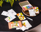 Citrus Fruits watercolor painting kit - Boho Fabrics - 