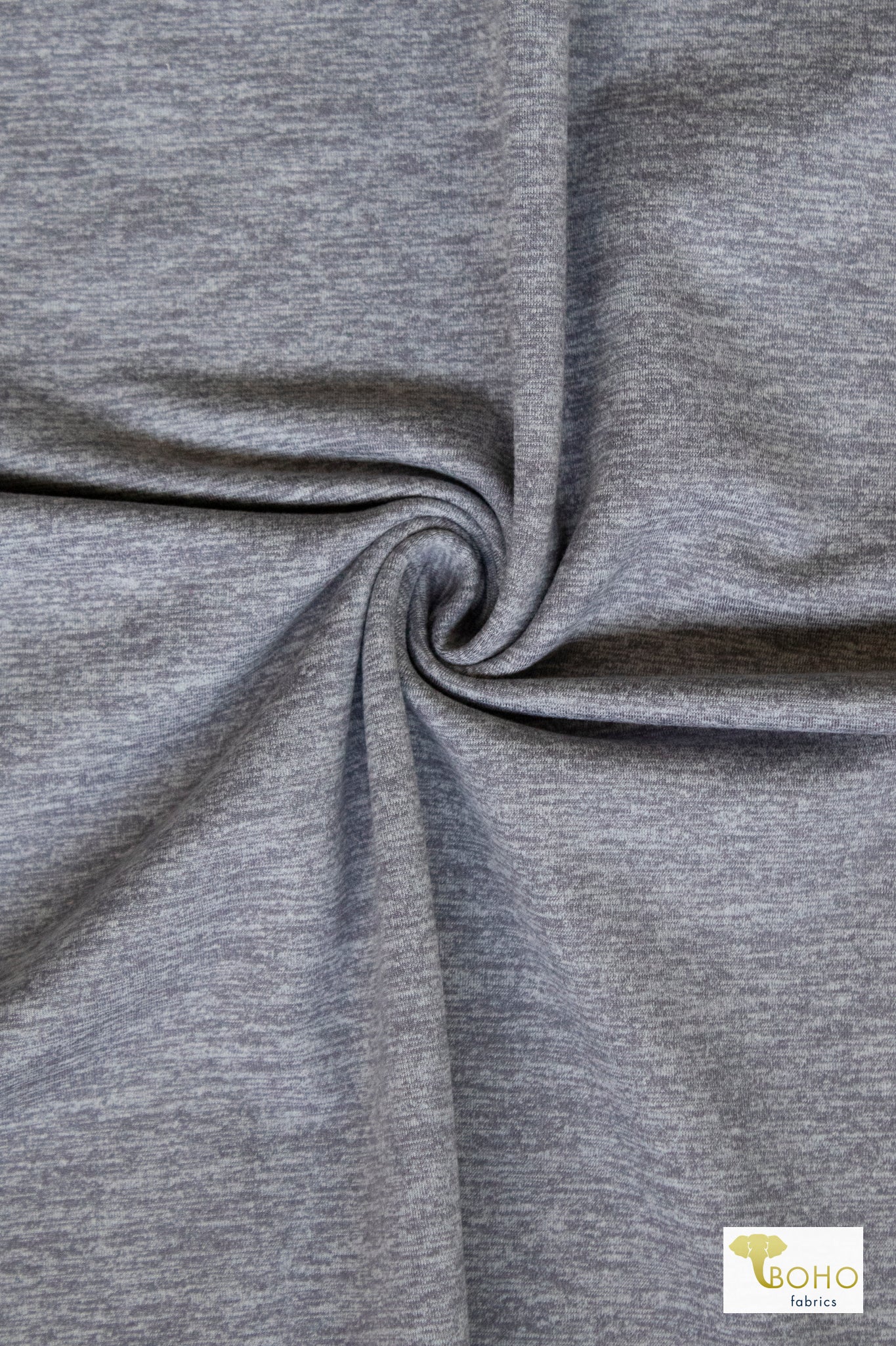 Cloudburst Gray Space Dye, Nylon Knit Fabric - Boho Fabrics - Athletic Knit Fabric