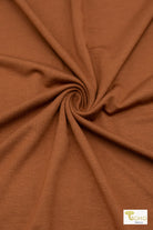 Copper, Solid Rayon Spandex Knit Fabric - Boho Fabrics - Rayon Jersey Solid, Knit Fabric