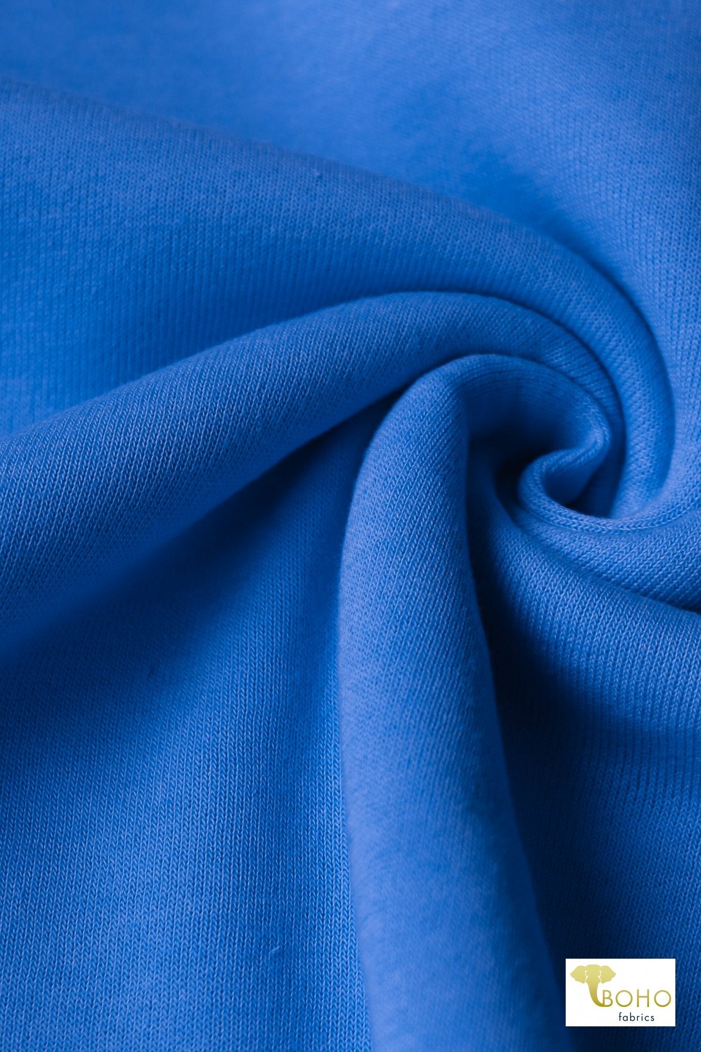 Cornflower Blue, Sweatshirt Fleece. - Boho Fabrics - Sweatshirt Fleece