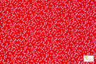 Daisies on Red, Georgette Woven Fabric - Boho Fabrics - Georgette, Woven