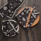 Danica Studio Domino Woven Cotton Jacquard Napkins Set of 4. (PRE - ORDER) - Boho Fabrics - Home Decor