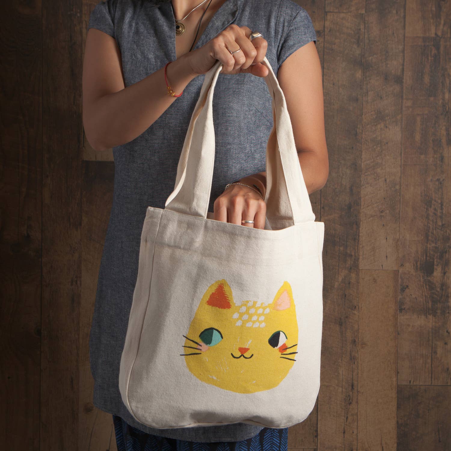 Danica Studio Meow Meow Cats Tote Bag. (PRE - ORDER) - Boho Fabrics - Bags