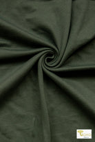 Dark Green, Athletic Brushed Knit Fabric - Boho Fabrics - Athletic Knit Fabric