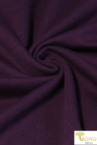 Deep Plum Purple. Cotton French Terry. CLFT - 938 - DP. (PRE - ORDER) - Boho Fabrics - Cotton, French Terry Knit