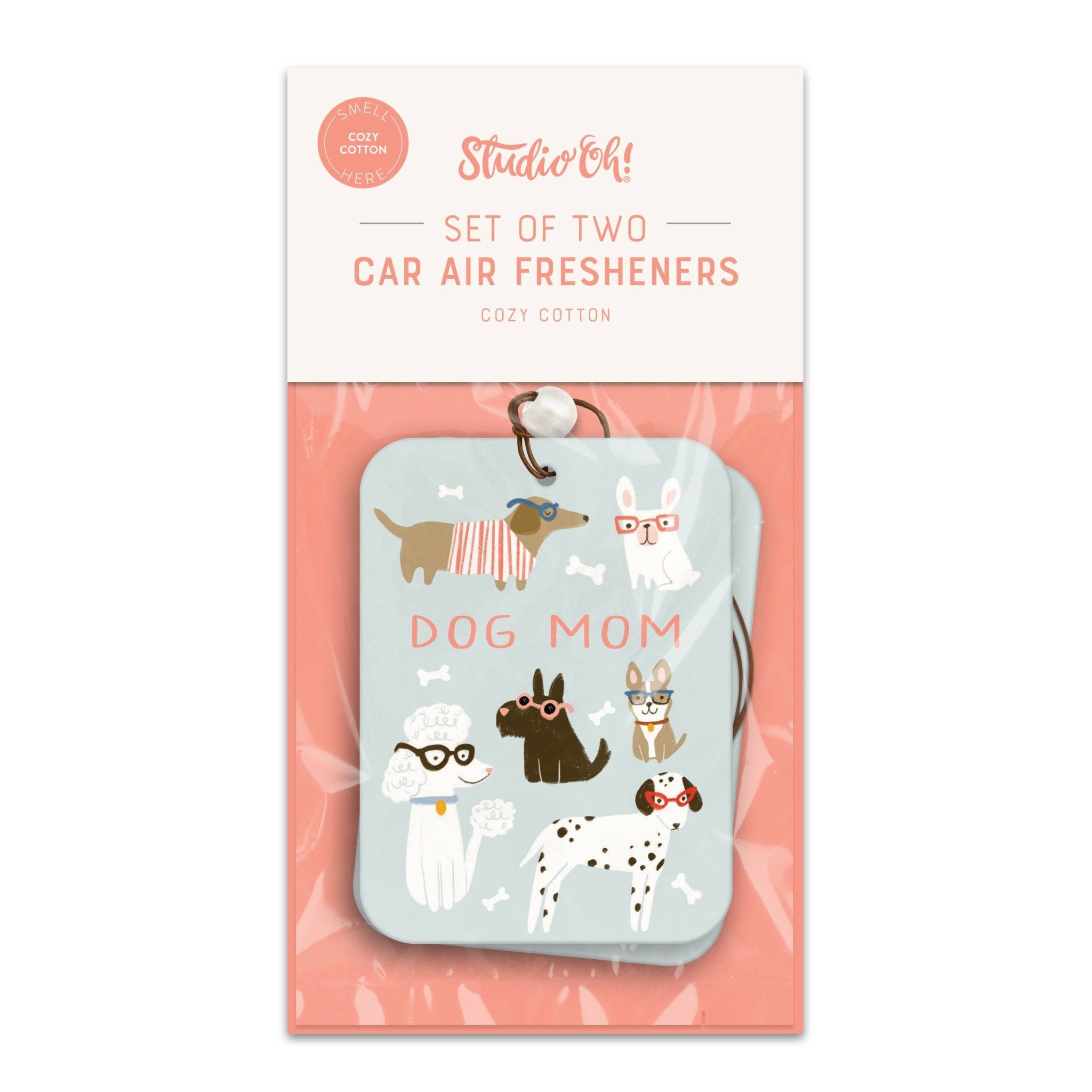 Dog Mom Car Air Freshener - Pack of 2 - Boho Fabrics - 