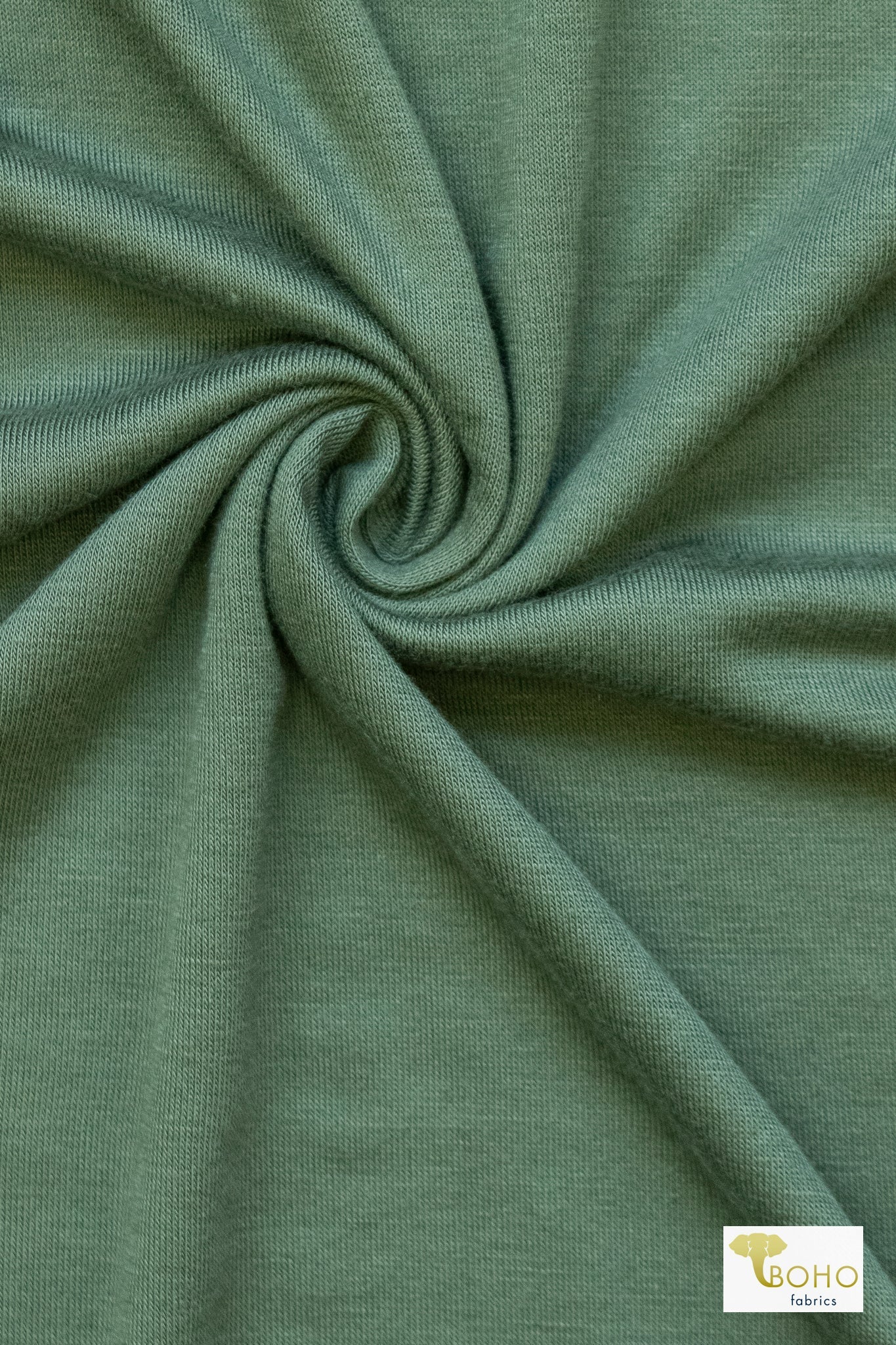 Dried Sage Green, Solid Rayon Spandex Knit Fabric - Boho Fabrics - Rayon Jersey Solid, Knit Fabric