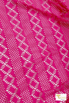 Dynamic Diamonds in Hot Pink. Stretch Lace Fabric - Boho Fabrics - Stretch Lace Fabric