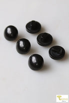 Early Black Friday Special! Black Dome, Shank Buttons. 20L (12mm/ 1/2") Sold per Package of 25 - Boho Fabrics - Buttons & Snaps