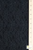 Ebony Rose, Woven Lace Fabric - Boho Fabrics - Lace, Woven