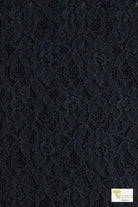 Ebony Rose, Woven Lace Fabric - Boho Fabrics - Lace, Woven