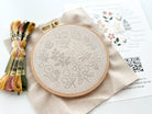 Floral Embroidery DIY Kit, modern embroidery craft kit - Boho Fabrics - 