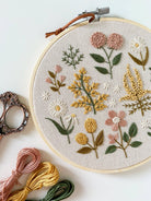 Floral Embroidery DIY Kit, Modern Embroidery Craft Kit (PRE - ORDER) - Boho Fabrics - 