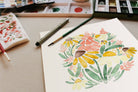 Floral Meadows watercolor painting kit - Boho Fabrics - 