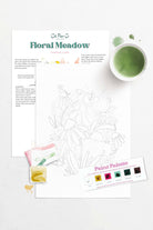 Floral Meadows watercolor painting kit - Boho Fabrics - 