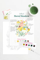 Floral Meadows watercolor painting kit - Boho Fabrics - 