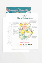 Floral Meadows watercolor painting kit - Boho Fabrics - 