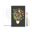 Flower Bouquet Meditative Art Paint by Number Kit - Boho Fabrics - 