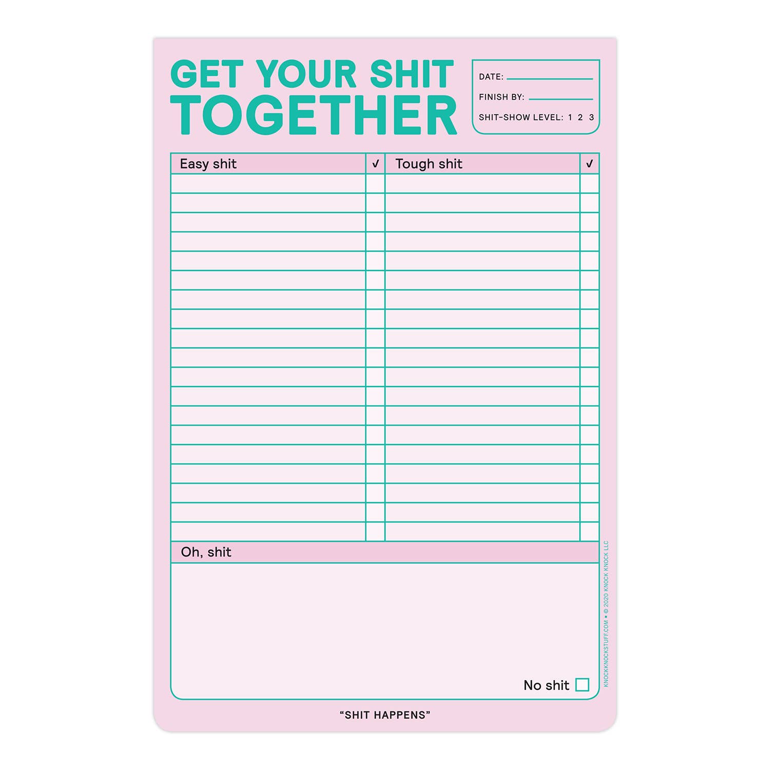 Get Your Shit Together Pad (Pastel Edition) - (Pre - Order) - Boho Fabrics - Stationary