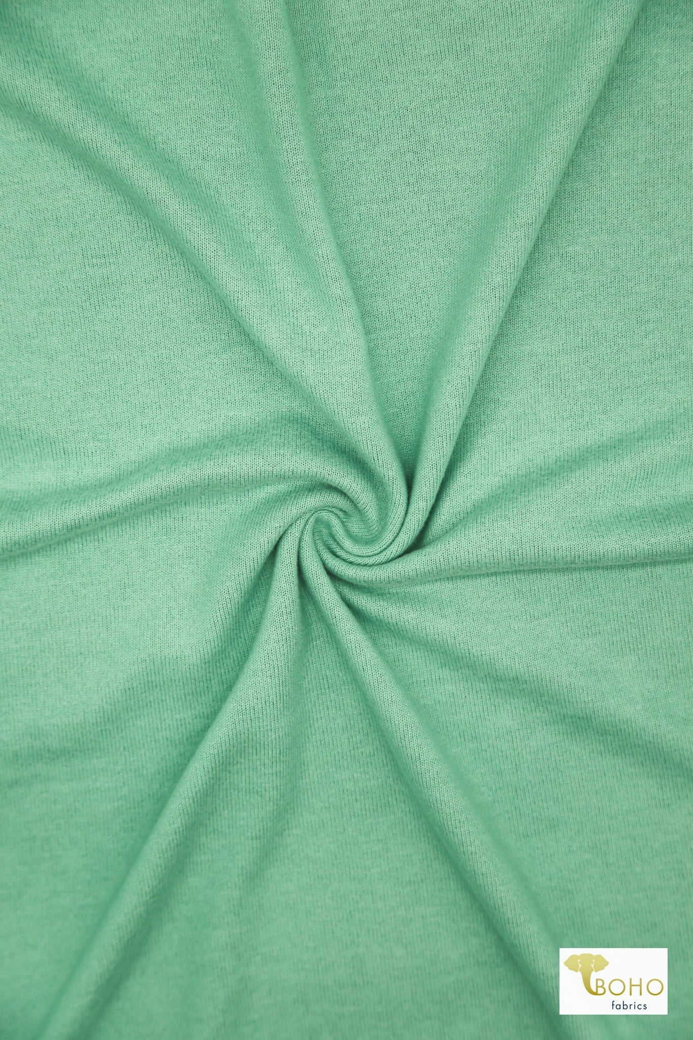 Glacier Mint, Solid Brushed Sweater Knit Fabric - Boho Fabrics - Sweater Solids, Knit Fabric