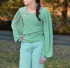 Glacier Mint, Solid Brushed Sweater Knit Fabric - Boho Fabrics - Sweater Solids, Knit Fabric