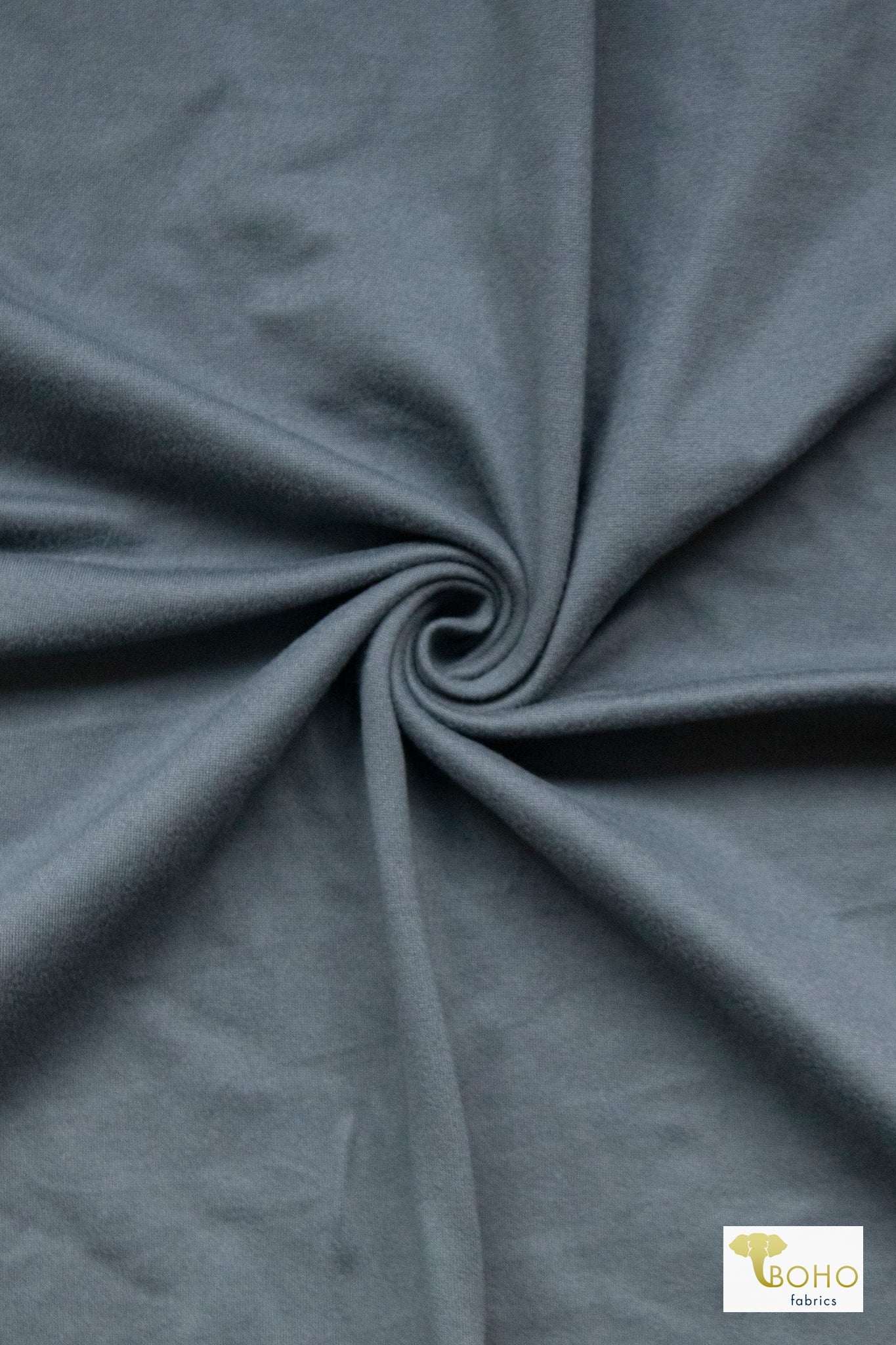 Gray Brushed Poly Solid Knit Fabric - Boho Fabrics - Brushed Poly Solid Fabric